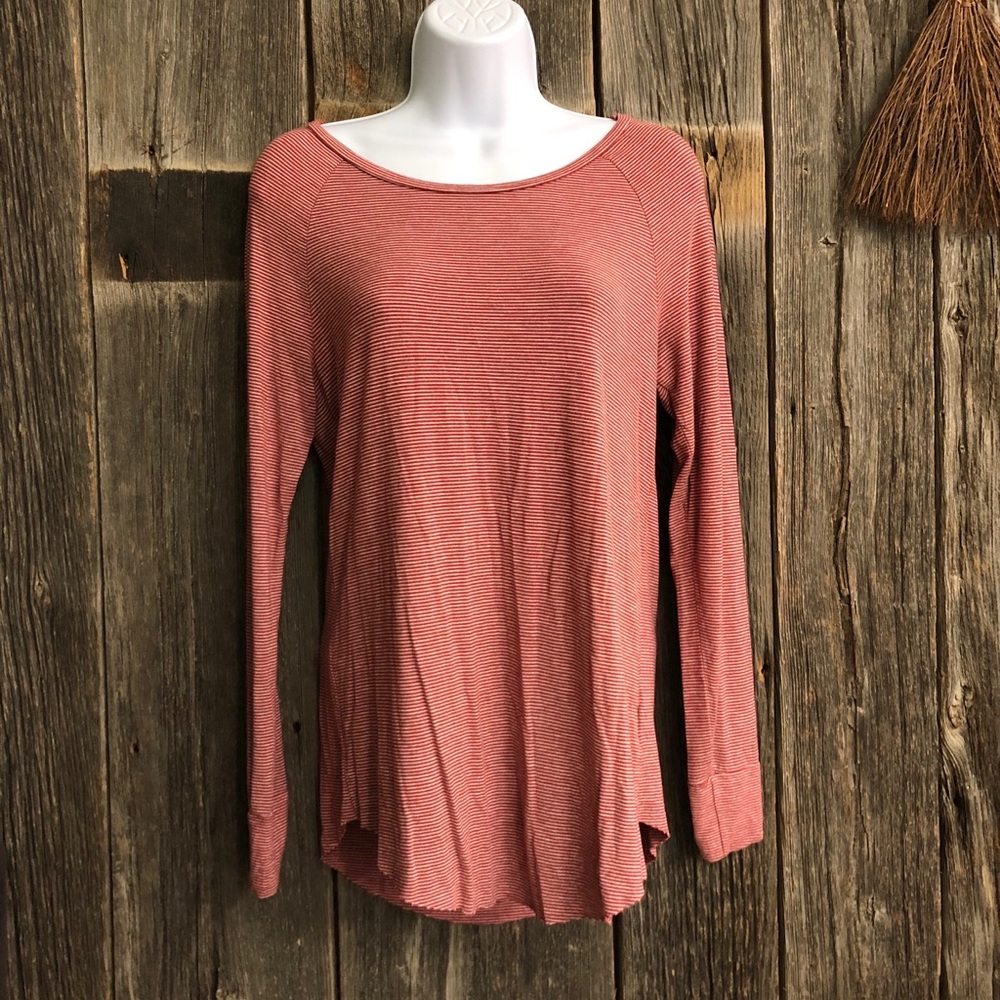 Red and Gray Striped Longsleeve